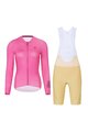 RIVANELLE BY HOLOKOLO Cycling short sleeve jersey and shorts - VICTORIOUS ELITE - beige/pink