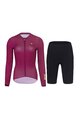 HOLOKOLO Cycling short sleeve jersey and shorts - VICTORIOUS ELITE - black/bordeaux