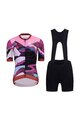 RIVANELLE BY HOLOKOLO Cycling short sleeve jersey and shorts - SUNSET ELITE LADY LI - black/multicolour/pink