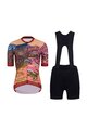 RIVANELLE BY HOLOKOLO Cycling short sleeve jersey and shorts - FREE ELITE LADY LIMI - orange/black/multicolour