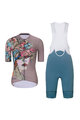 RIVANELLE BY HOLOKOLO Cycling short sleeve jersey and shorts - MADAM FLOWER - multicolour/green