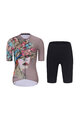 RIVANELLE BY HOLOKOLO Cycling short sleeve jersey and shorts - MADAM FLOWER - green/multicolour