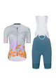 RIVANELLE BY HOLOKOLO Cycling short sleeve jersey and shorts - SPIRIT - green/multicolour