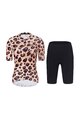 RIVANELLE BY HOLOKOLO Cycling short sleeve jersey and shorts - WILDCAT II - brown/black