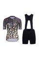 RIVANELLE BY HOLOKOLO Cycling short sleeve jersey and shorts - WILDCAT  - brown/black