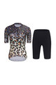RIVANELLE BY HOLOKOLO Cycling short sleeve jersey and shorts - WILDCAT - black/brown