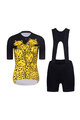 RIVANELLE BY HOLOKOLO Cycling short sleeve jersey and shorts - CHEETAH II - yellow/black