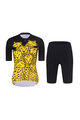RIVANELLE BY HOLOKOLO Cycling short sleeve jersey and shorts - CHEETAH II - black/yellow