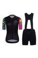 RIVANELLE BY HOLOKOLO Cycling short sleeve jersey and shorts - MEDITATION  - black/pink
