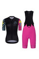RIVANELLE BY HOLOKOLO Cycling short sleeve jersey and shorts - MEDITATION  - pink/black