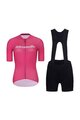 RIVANELLE BY HOLOKOLO Cycling short sleeve jersey and shorts - DRAW UP  - black/pink