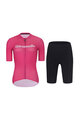 RIVANELLE BY HOLOKOLO Cycling short sleeve jersey and shorts - DRAW UP - black/pink
