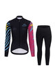 RIVANELLE BY HOLOKOLO Cycling winter set with jacket - MEDITATION WINTER - black/pink