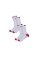 RIVANELLE Cyclingclassic socks - COMPETE 2PAK - white/pink