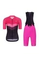 RIVANELLE BY HOLOKOLO Cycling short sleeve jersey and shorts - ARROW II - pink/black