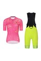 RIVANELLE BY HOLOKOLO Cycling short sleeve jersey and shorts - PASSION - yellow/pink