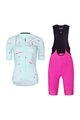 RIVANELLE BY HOLOKOLO Cycling short sleeve jersey and shorts - PASSION - blue/pink