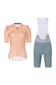 RIVANELLE BY HOLOKOLO Cycling short sleeve jersey and shorts - ROMANCE - orange/pink/green