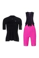 RIVANELLE BY HOLOKOLO Cycling short sleeve jersey and shorts - GRACE - black/pink