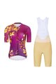 RIVANELLE BY HOLOKOLO Cycling short sleeve jersey and shorts - BAROC - yellow/beige/purple