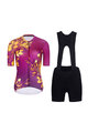 RIVANELLE BY HOLOKOLO Cycling short sleeve jersey and shorts - BAROC - purple/yellow