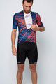 HOLOKOLO Cycling short sleeve jersey and shorts - CLASH - red/blue/black