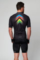 HOLOKOLO Cycling short sleeve jersey and shorts - HYPER - black/rainbow