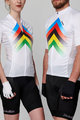 HOLOKOLO Cycling short sleeve jersey and shorts - HYPER - rainbow/black/white