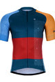 HOLOKOLO Cycling short sleeve jersey and shorts - ENGRAVE - red/blue/black