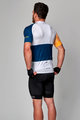 HOLOKOLO Cycling short sleeve jersey and shorts - ENGRAVE - white/black/blue