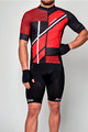 HOLOKOLO Cycling short sleeve jersey and shorts - TRACE - black/red