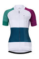 HOLOKOLO Cycling short sleeve jersey and shorts - ENGRAVE LADY - white/multicolour/blue/black/purple