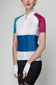 HOLOKOLO Cycling short sleeve jersey and shorts - ENGRAVE LADY - white/multicolour/blue/black/purple