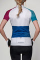 HOLOKOLO Cycling short sleeve jersey and shorts - ENGRAVE LADY - white/multicolour/blue/black/purple