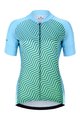 HOLOKOLO Cycling short sleeve jersey and shorts - DAYBREAK LADY - black/light blue/green