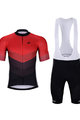 HOLOKOLO Cycling short sleeve jersey and shorts - NEW NEUTRAL - black/red