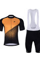 HOLOKOLO Cycling short sleeve jersey and shorts - DUSK - black/orange