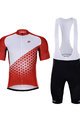 HOLOKOLO Cycling short sleeve jersey and shorts - DUSK - red/black/white