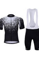 HOLOKOLO Cycling short sleeve jersey and shorts - FROSTED - black/white