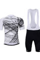 HOLOKOLO Cycling short sleeve jersey and shorts - CLASH - white/black