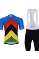 HOLOKOLO Cycling short sleeve jersey and shorts - ULTRA - blue/rainbow/black