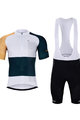 HOLOKOLO Cycling short sleeve jersey and shorts - ENGRAVE - white/black/blue