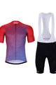 HOLOKOLO Cycling short sleeve jersey and shorts - DAYBREAK - black/blue/red