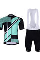 HOLOKOLO Cycling short sleeve jersey and shorts - TRACE - light blue/black