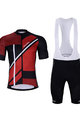 HOLOKOLO Cycling short sleeve jersey and shorts - TRACE - black/red