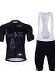 HOLOKOLO Cycling short sleeve jersey and shorts - BLACK OUT - black