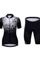 HOLOKOLO Cycling short sleeve jersey and shorts - FROSTED LADY - white/black