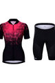 HOLOKOLO Cycling short sleeve jersey and shorts - FROSTED LADY - black/pink