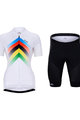 HOLOKOLO Cycling short sleeve jersey and shorts - HYPER LADY - white/multicolour