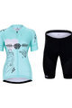 HOLOKOLO Cycling short sleeve jersey and shorts - RAZZLE DAZZLE LADY - multicolour/light blue